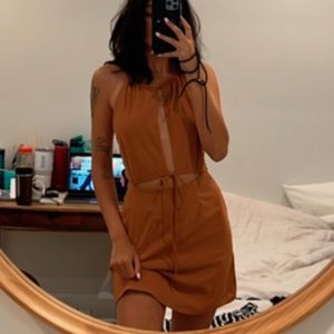 Cute short beige/brown dress